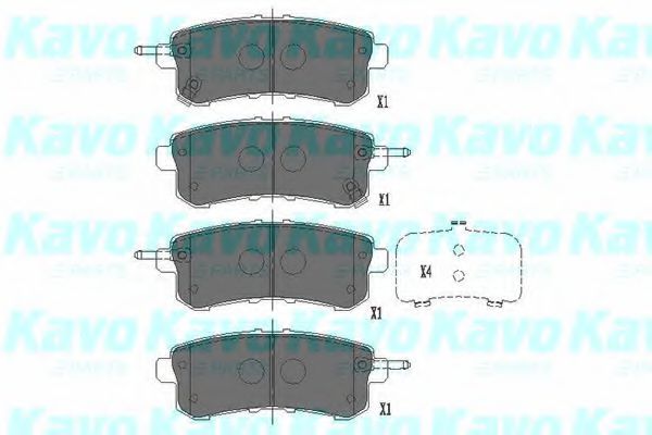 KBP-6589 KAVO+PARTS Brake Pad Set, disc brake