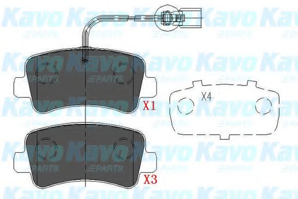 KBP-6590 KAVO+PARTS Brake Pad Set, disc brake