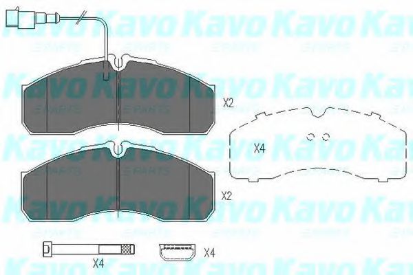 KBP-6591 KAVO+PARTS Brake Pad Set, disc brake