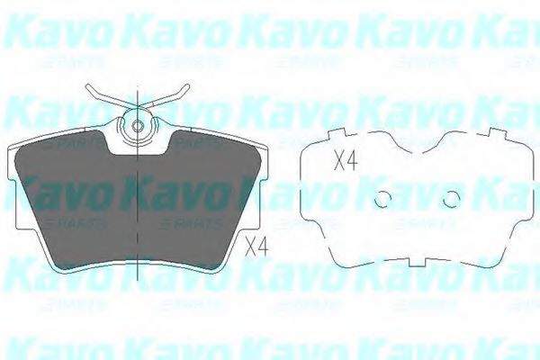 KBP-6593 KAVO+PARTS Bremsanlage Bremsbelagsatz, Scheibenbremse