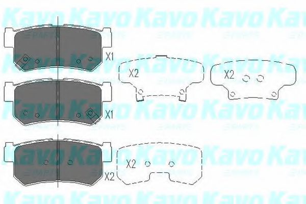 KBP-7501 KAVO+PARTS Brake Pad Set, disc brake
