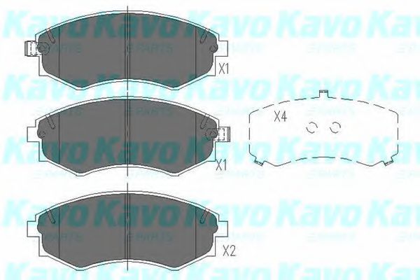 KBP-7504 KAVO+PARTS Brake Pad Set, disc brake