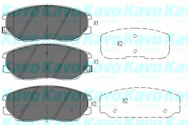 KBP-7505 KAVO+PARTS Brake Pad Set, disc brake