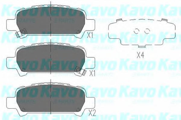 KBP-8002 KAVO+PARTS Brake System Brake Pad Set, disc brake