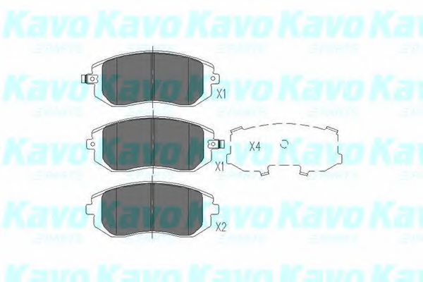 KBP-8004 KAVO+PARTS Brake System Brake Pad Set, disc brake