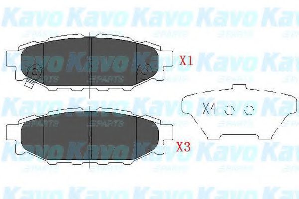 KBP-8005 KAVO+PARTS Brake System Brake Pad Set, disc brake
