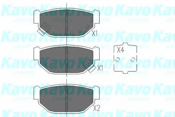 KBP-8007 KAVO+PARTS Bremsanlage Bremsbelagsatz, Scheibenbremse