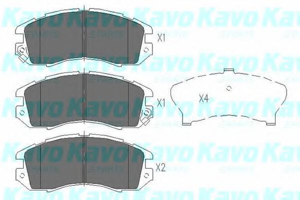 KBP-8010 KAVO+PARTS Brake Pad Set, disc brake