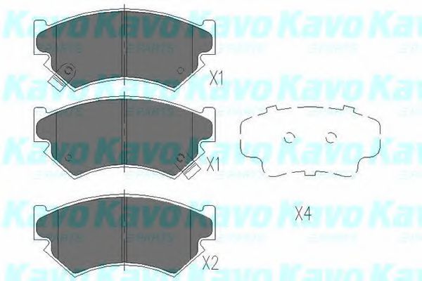 KBP-8011 KAVO+PARTS Brake System Brake Pad Set, disc brake