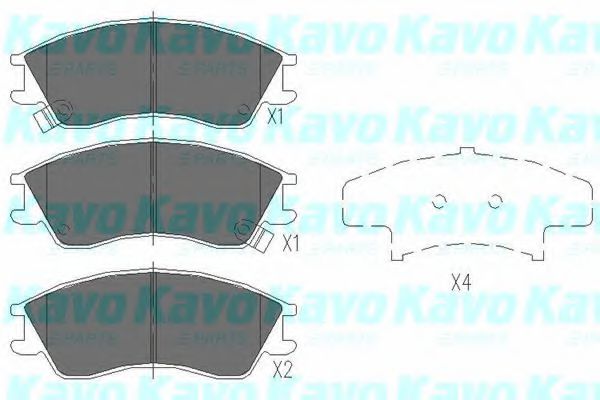 KBP-8012 KAVO+PARTS Brake Pad Set, disc brake