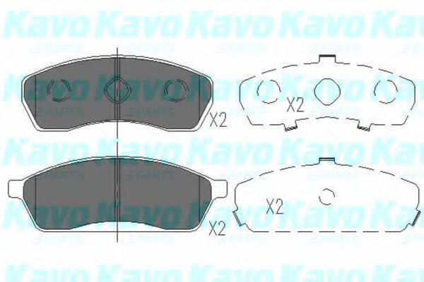 KBP-8014 KAVO+PARTS Brake Pad Set, disc brake