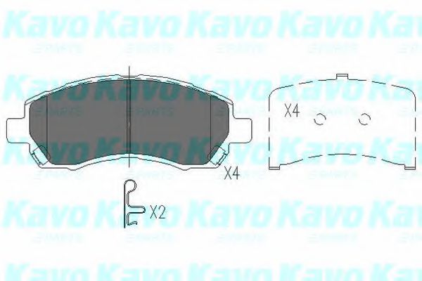 KBP-8015 KAVO+PARTS Комплект тормозных колодок, дисковый тормоз