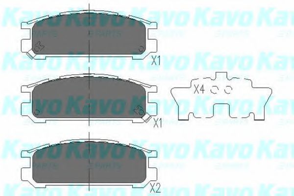 KBP-8016 KAVO+PARTS Brake Pad Set, disc brake