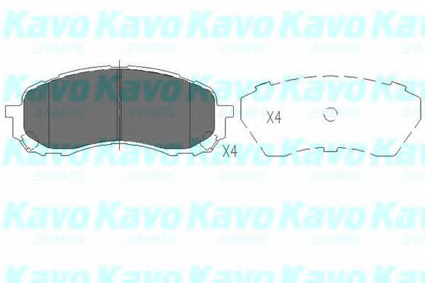 KBP-8018 KAVO+PARTS Brake Pad Set, disc brake