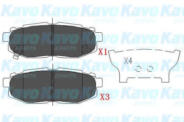 KBP-8022 KAVO+PARTS Brake Pad Set, disc brake