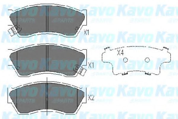 KBP-8504 KAVO+PARTS Brake Pad Set, disc brake