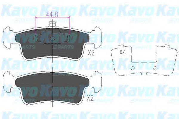 KBP-8514 KAVO+PARTS Brake Pad Set, disc brake
