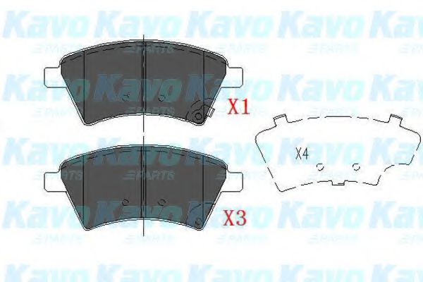 KBP-8523 KAVO+PARTS Brake System Brake Pad Set, disc brake