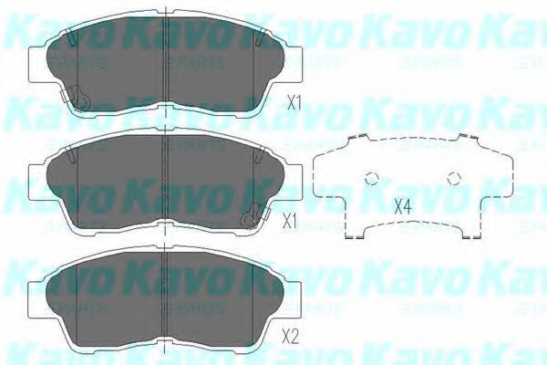 KBP-9005 KAVO+PARTS Brake Pad Set, disc brake