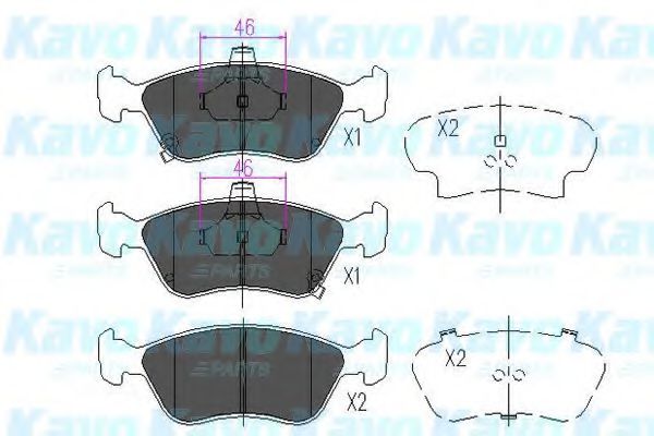 KBP-9006 KAVO+PARTS Brake System Brake Pad Set, disc brake
