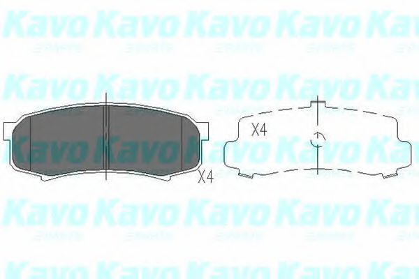 KBP-9007 KAVO+PARTS Bremsanlage Bremsbelagsatz, Scheibenbremse