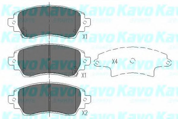 KBP-9010 KAVO+PARTS Brake Pad Set, disc brake