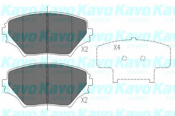 KBP-9011 KAVO+PARTS Brake Pad Set, disc brake