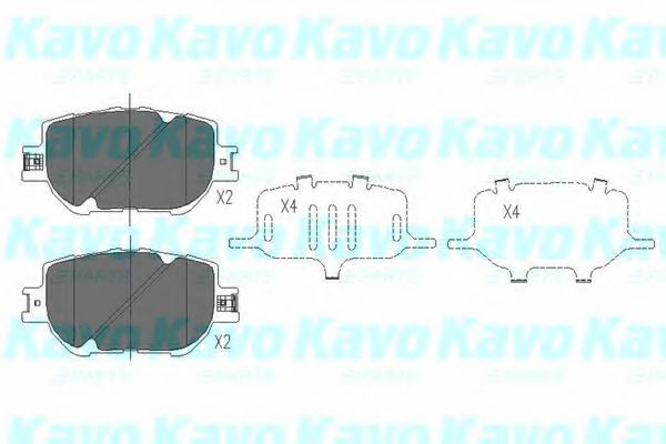 KBP-9015 KAVO+PARTS Brake Pad Set, disc brake