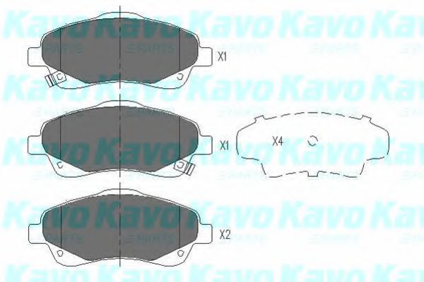 KBP-9018 KAVO+PARTS Brake System Brake Pad Set, disc brake