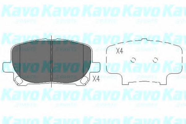 KBP-9021 KAVO+PARTS Тормозная система Комплект тормозных колодок, дисковый тормоз
