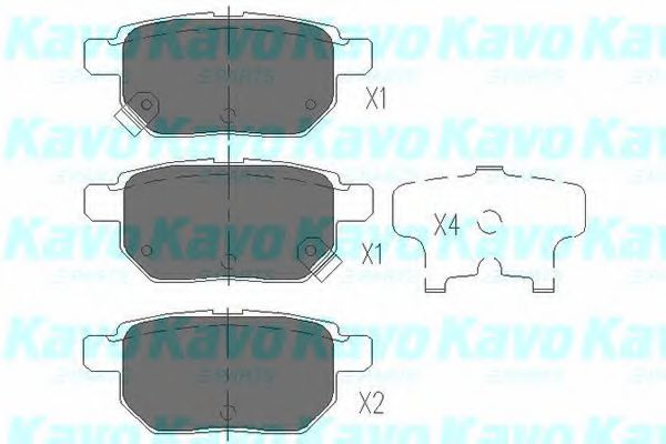 KBP-9025 KAVO+PARTS Brake Pad Set, disc brake
