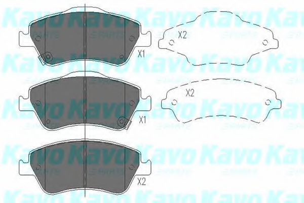 KBP-9027 KAVO+PARTS Brake Pad Set, disc brake