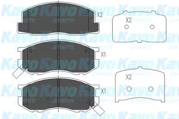 KBP-9033 KAVO+PARTS Brake System Brake Pad Set, disc brake