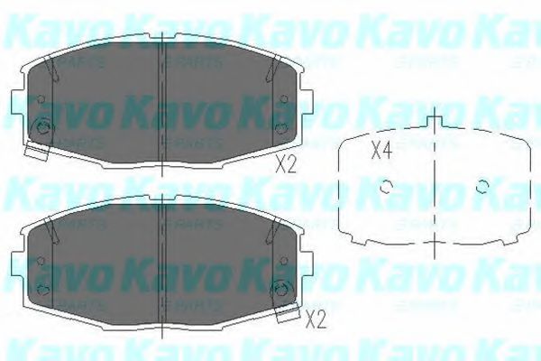 KBP-9034 KAVO+PARTS Brake System Brake Pad Set, disc brake