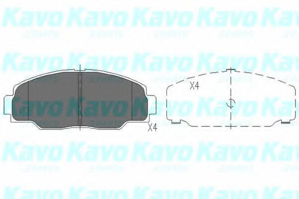 KBP-9037 KAVO+PARTS Brake System Brake Pad Set, disc brake