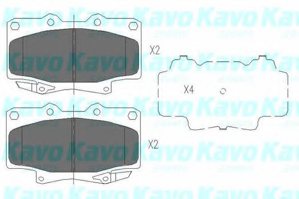 KBP-9043 KAVO+PARTS Brake Pad Set, disc brake