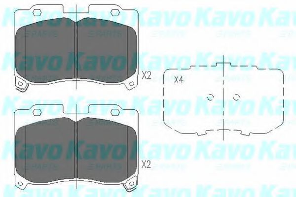 KBP-9045 KAVO+PARTS Brake Pad Set, disc brake