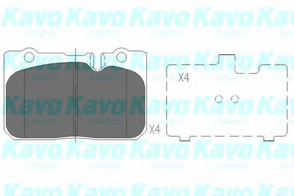 KBP-9053 KAVO+PARTS Комплект тормозных колодок, дисковый тормоз