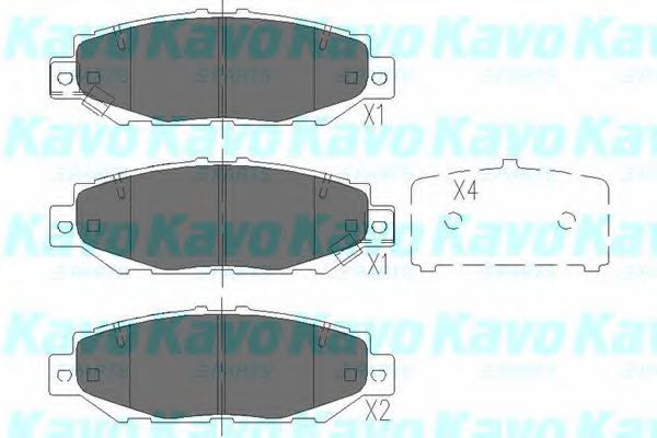 KBP-9062 KAVO+PARTS Brake Pad Set, disc brake