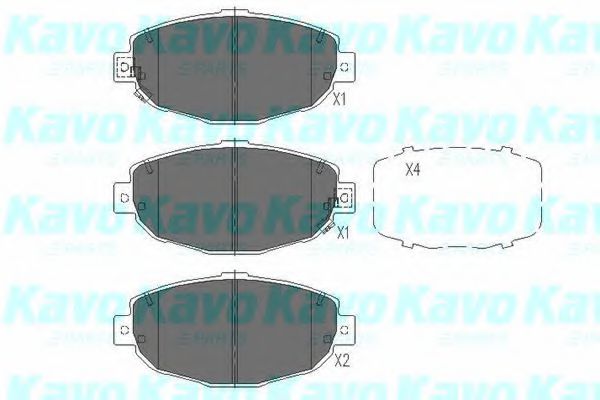 KBP-9072 KAVO+PARTS Brake System Brake Pad Set, disc brake