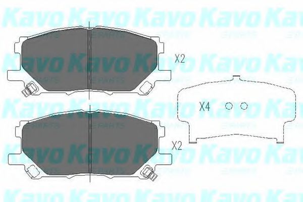 KBP-9080 KAVO+PARTS Brake Pad Set, disc brake