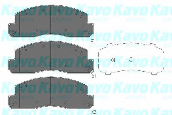 KBP-9088 KAVO+PARTS Brake System Brake Pad Set, disc brake