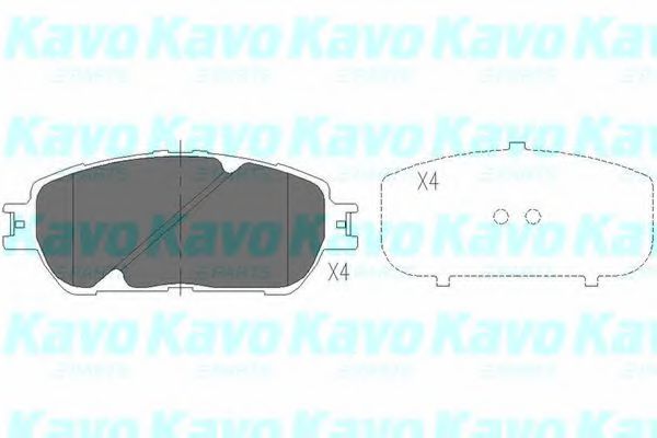 KBP-9090 KAVO+PARTS Brake Pad Set, disc brake