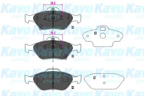 KBP-9091 KAVO+PARTS Brake Pad Set, disc brake
