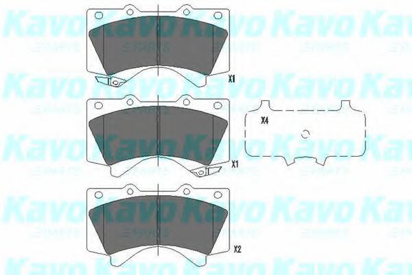 KBP-9098 KAVO+PARTS Brake Pad Set, disc brake