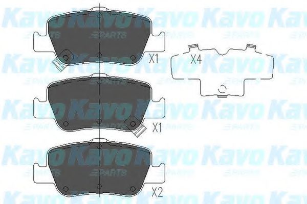 KBP-9104 KAVO+PARTS Brake Pad Set, disc brake