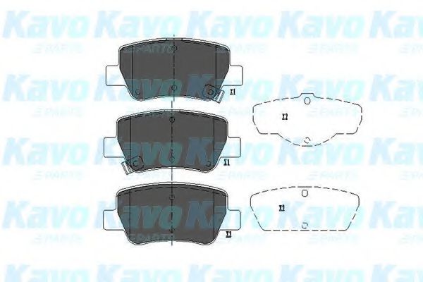 KBP-9107 KAVO+PARTS Brake System Brake Pad Set, disc brake
