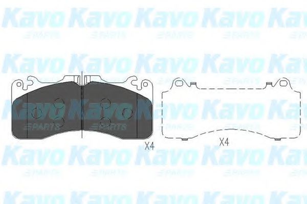 KBP-9112 KAVO+PARTS Brake Pad Set, disc brake