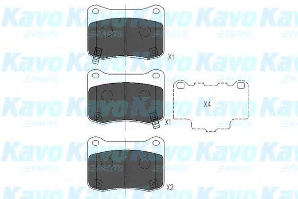 KBP-9114 KAVO+PARTS Brake Pad Set, disc brake