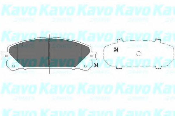 KBP-9116 KAVO+PARTS Brake Pad Set, disc brake